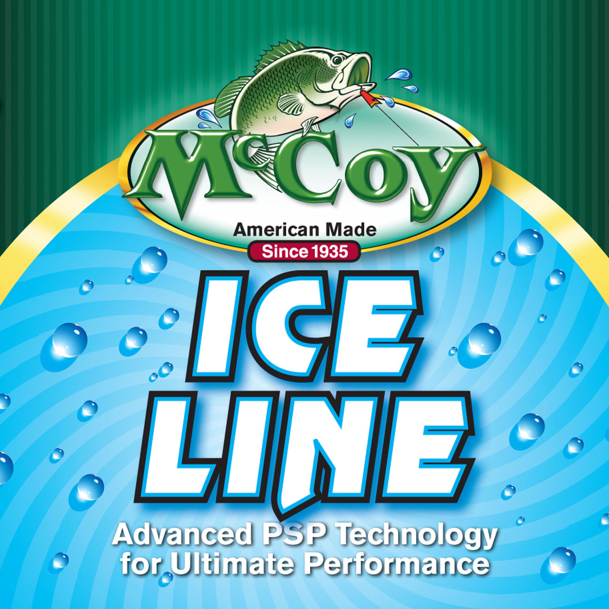McCoy ICE Fishing Line CoPolymer Mean Green 125 Yard Spool 8LB Test 